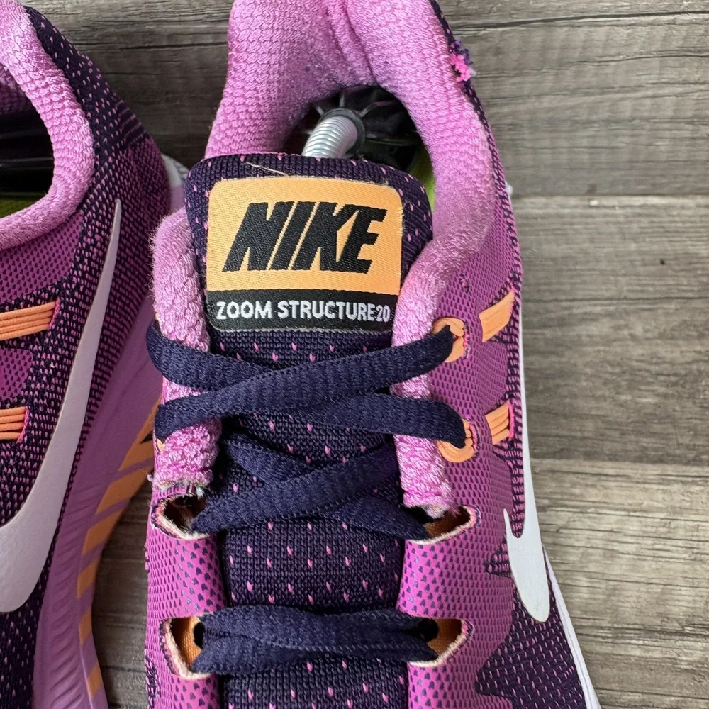 Nike Zoom Structure 20 Pink Purple Womens US Size 9.5 849577-501 Running Shoes